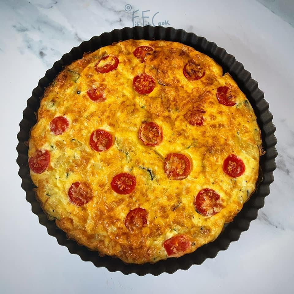 Gruyere and Courgette Crustless Quiche