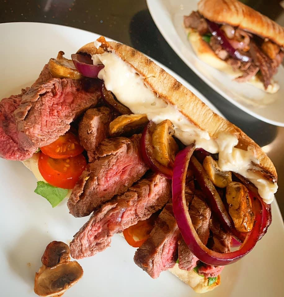 Steak and Mozzarella Panini with Horseradish Mayo