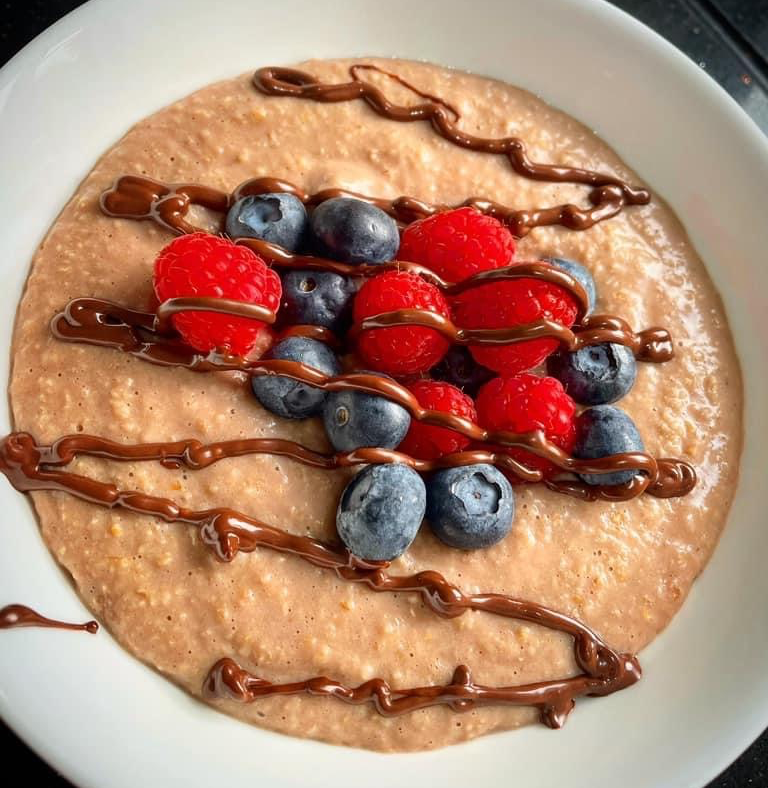 Berry Chocolate Protein Oats